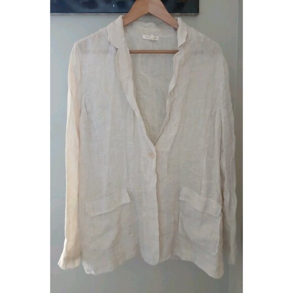 Eileen Fisher 100% Linen Blazer Jacket - Picture 1 of 10